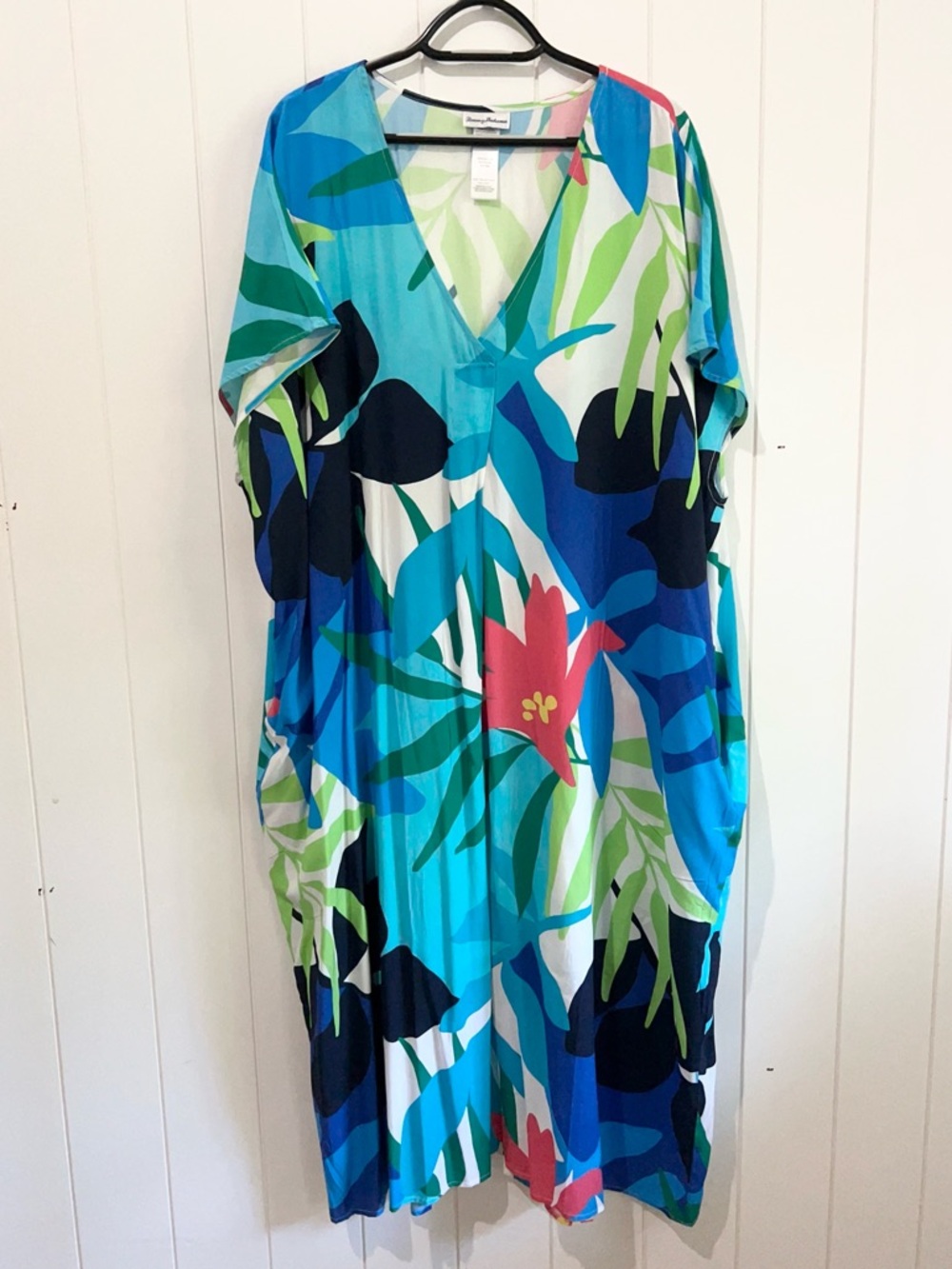 Tommy Bahama Dress Maxi Tropical Resort Wear Floral size XL Multicolored